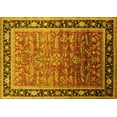 thumbnail image 1 of Ahgly Company Machine Washable Indoor Rectangle Oriental Yellow Industrial Area Rugs, 2' x 4', 1 of 4