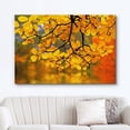 thumbnail image 2 of HFDF Canvas Prt Wall Art Yellow Leaves The Forest with Bokeh Camera Effect Floral Nature Photography Realism Bohemian Scenic Relax/Calm Cool for Livg Room, Bedroom, Office - 18x12inch Framed, 2 of 5