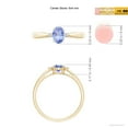thumbnail image 4 of ANGARA Natural Tapered Shank Tanzanite Ring with Diamond Accents in 14K Yellow Gold for Women (Size-6x4mm) | December Birthstone, Anniversary, Jewelry Gift for Women | Natural Tanzanite Ring, 4 of 8
