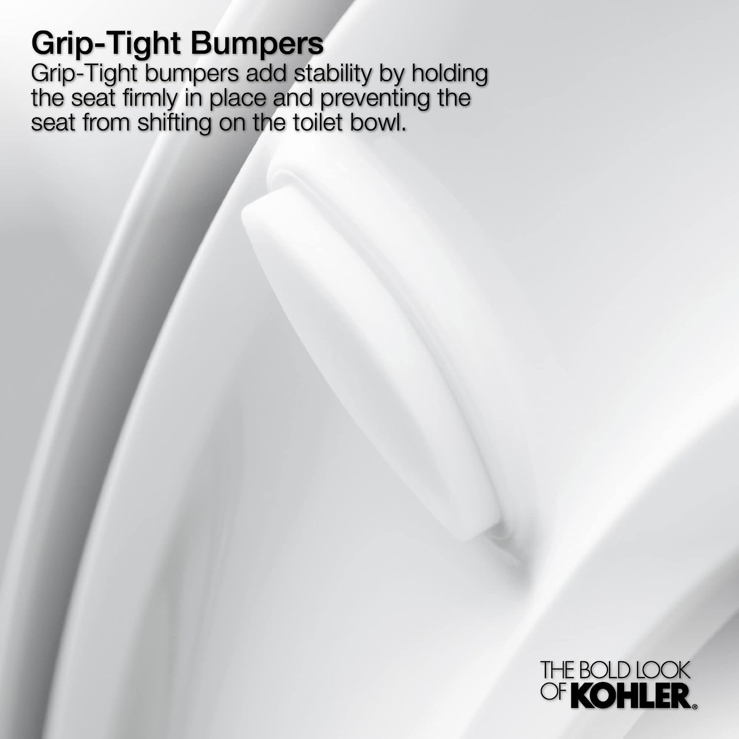 Kohler Cachet Quiet-Close Toilet Seat - Grip-Tight Bumpers - Round, Biscuit