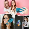 thumbnail image 7 of Asuwish Phone Case for Samsung Galaxy A21 Zipper Wallet Detachable Cell Cover with Tempered Glass Screen Protector Crossbody Lanyard Strap Flower Flip Card Holder Slot 21A 2020 Women Men Girls Blue, 7 of 7