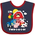 thumbnail image 3 of Inktastic TWO-I-E-I-O 2nd Birthday Boys or Girls Baby Bib, 3 of 4