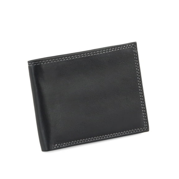 300720-BL Slim Bifold Leather Wallet in Black | Style n Craft