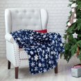 thumbnail image 6 of EWASWON Christmas Holiday Throw Blanket, Reindeer Snowflake Flannel, Warm Cozy Sofa Bed Decor, Winter Festive Decorative Blanket for Home, 6 of 6