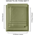 thumbnail image 6 of CGK Linens 4-Piece 400 Thread Count Extra Deep Pocket Cotton Sheet Set - King Size 100% Cotton Sateen Bed Sheets Fits 8"-16" Mattresses, Sage Green, 6 of 6