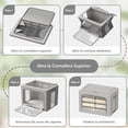 thumbnail image 4 of Tucorresi 2 PCE Bolsas Plegables de Almacenamiento de Ropa,Caja Almacenaje Ropa de Gran Capacidad,Organizador de Ropa con Ventana Transparente y con un mango resistente para Ropa, Mantas y Edredones, 4 of 9