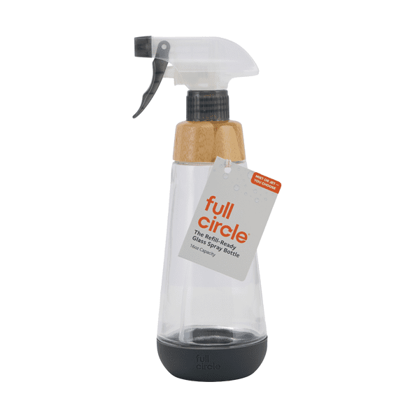 Full Circle Refill-Ready Glass Spray Bottle 16oz - Gray