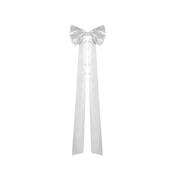 geerera Wedding Pew Bow, 42x10 Inch Satin Aisle Bow, for Church Chair Decor, Bridal Shower, Wedding Reception Decorations