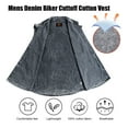 thumbnail image 6 of Dream Apparel 3 Piece Men's Biker Cuttoff Vest Denim/Cotton Shirt with Vintage and Frayed Sleeveless Look 2 Front Pockets, 6 of 6