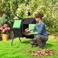thumbnail image 2 of Outsunny 34.5 Gallon Composter, Dual Chamber Compost Bin, Green, 2 of 10