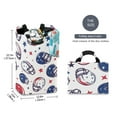 thumbnail image 2 of Yayeee Freestanding Laundry Hamper with Handle Collapsible Large Storage Basket for Clothes, Cartoon American Football Helmets, 2 of 7