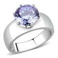 thumbnail image 1 of Bague en Acier Inoxydable Poli pour Femmes avec Grade AAA CZ en K2 - Taille 9, 1 of 1
