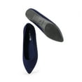 thumbnail image 5 of Womens knit pointed toe flats comfortable slip on dress shoes for office or business wear, 5 of 6