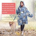 thumbnail image 4 of Wearable Oversized Blanket,Dog with Woof and Bark Wearable Blanket Hoodie for Adults,Cozy Hooded Blankets with Super Pockets,Super Warm Fuzzy Pullover for Women & Men, 4 of 6