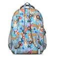 thumbnail image 3 of Basset Hound Dog and Flower Backpack for School,Cute School Bag,Schoolbag with Adjustable Shoulder Straps & Padded Back,16.9 Inch, 3 of 5