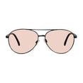 thumbnail image 2 of Aray Matte Black Aviator Night Driving Glasses Sunglasses in Rose Lens Unisex Adult., 2 of 5