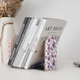 thumbnail image 4 of Naloa Violets Flowers Wood Non-Skid Bookend for Shelves,Book Ends for Heavy Books, Book Stand for CDs,1 Pair, 4 of 7
