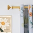 thumbnail image 5 of 2Packs Curtain Rod 1inch Diameter Adjustable Window Drapery Rods with ball finials, 3piece brackets, hardware kits. Gold 48-120 inches., 5 of 6