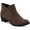 Taupe, variant on SUN STONE Womens Brown Cushioned Breathable Slip Resistant Abby Round Toe Block Heel Booties 8.5 W