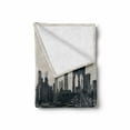 thumbnail image 2 of New York Taxi Soft Flannel Fleece Blanket, Rush Hour Traffic Image at Brooklyn Bridge in Downtown NY City, Cozy Plush for Indoor and Outdoor Use, 50" x 70", Pale Tan and Multicolor, by Ambesonne, 2 of 6