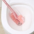 thumbnail image 3 of serony Plastic Toilet Cleaning Brush Long Handle Double-sided Head Red 1Set, 3 of 5