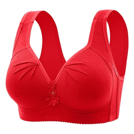 XJDJHC Everyday Bras For Women Ladies Plus Size Thin Bra Without Underwire Push Up Comfortable Breathable Tank Top Bra Classic