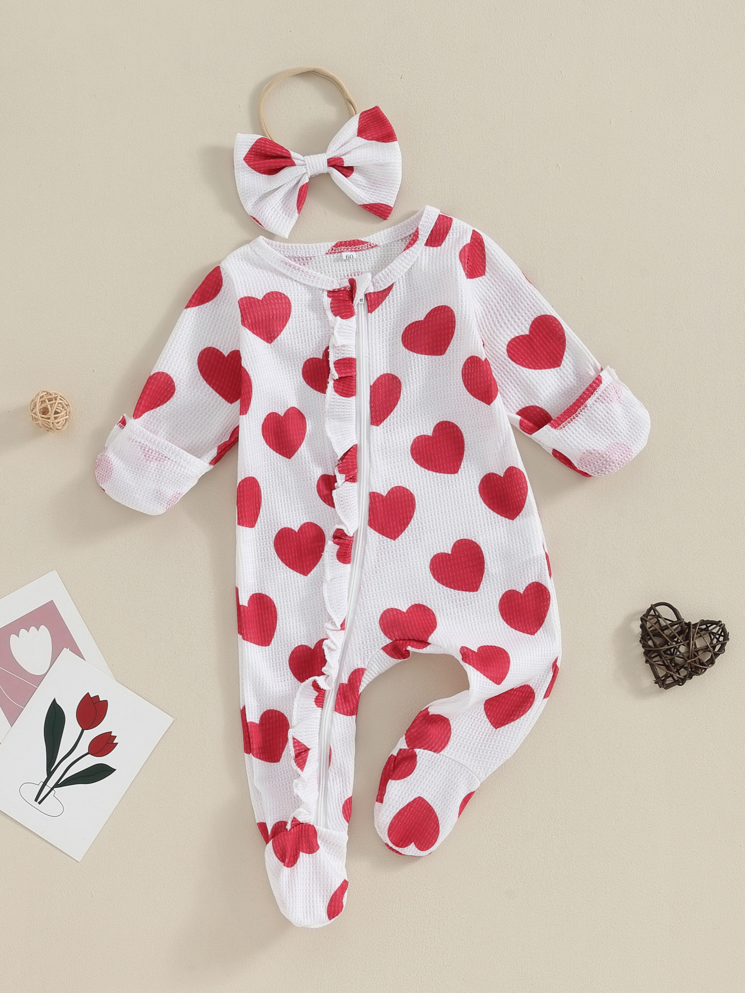 Jxzom Valentines Day Baby Girl Outfit Newborn 3 6 Months Heart