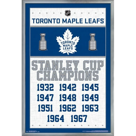 NHL Toronto Maple Leafs - Champions 16 Wall Poster, 22.375" x 34", Framed