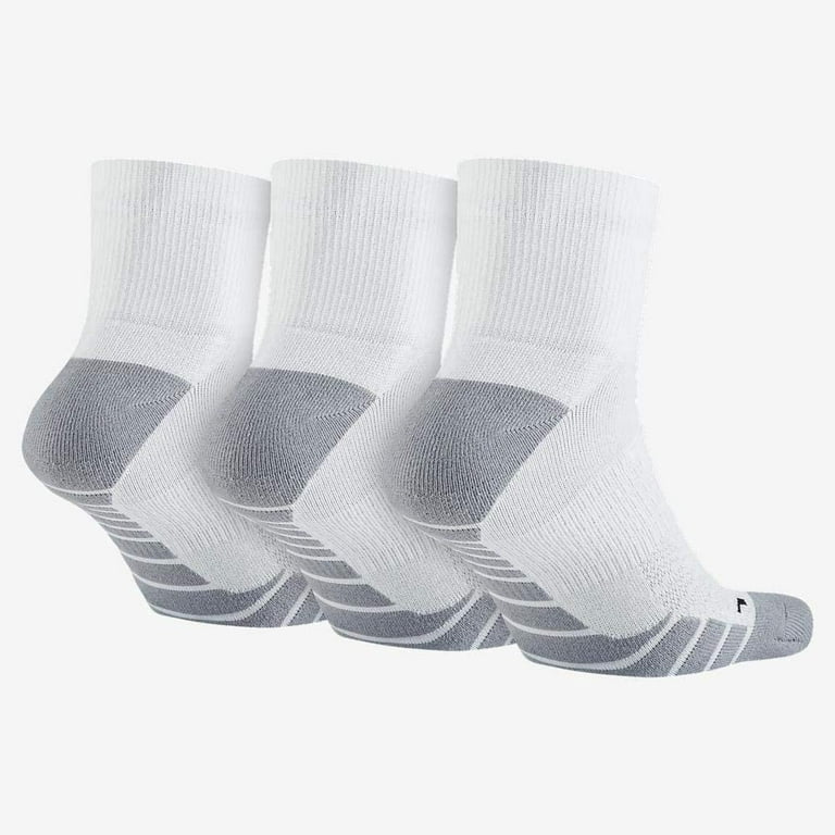 Nike Half Cushion Quarter Socks Pack X-Large, Heather Grey/Black White - Walmart.com