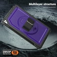 thumbnail image 5 of ELEHOLD Case for Apple iPad 10.2 2021/2020/2019 Pro 10.5'2017)(Air 3 10.5 (2019),Soft TPU Rugged Durable Case with 360° Rotating Hand Strap & Foldable Hidden Stand & Pencil Holder,Purple, 5 of 11