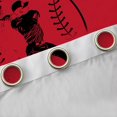 thumbnail image 4 of Homewish Ball Sports Athlete Curtains Pack of 2 (42x84 Each), Cartoon Baseball Player Curtains Blackout, Teen Kid Child Bedroom Curtains, Red Black Blackout Curtains Bedroom Decor, 4 of 6