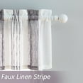 thumbnail image 3 of Haperlare Farnhouse Sheer Kitchen Curtain Light Filtering Bathroom Curtains Faux Linen Textured Window Treatment for Bedroom, Purple, 27"x36" 2 Panels, 3 of 8