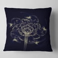 thumbnail image 2 of Designart Dark Yellow Digital Art Fractal Flower - Floral Throw Pillow - 18x18, 2 of 5