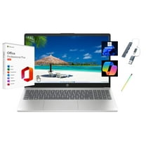 HP 2025 15.6" HD Touchscreen Laptop, Free Lifetime Microsoft Office 2024, Intel Core i3-1315U, 16GB RAM, 256GB SSD, Intel UHD Graphics, Windows 11 Pro, Natural Silver, Copilot, with USB Hub&Stylus Pen