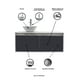 thumbnail image 4 of Gabinete Para Baño Luxury Smooth Con Ovalin Y Monomando, 4 of 6