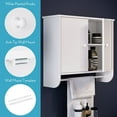 thumbnail image 6 of RiverRidge Medford 2-Door Bathroom Medicine Cabinet Wall Storage with Towel Bar - White, 6 of 8
