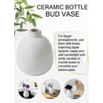 thumbnail image 5 of Serene Spaces Living Set of 4 White Ceramic Bud Vase, 3" Diameter & 4" Tall, 5 of 5