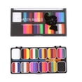 thumbnail image 1 of Abbracc 2 Pack Face Body Paint Cosmetic Stage Theatre Palette Party Facepaint Paints, 1 of 6