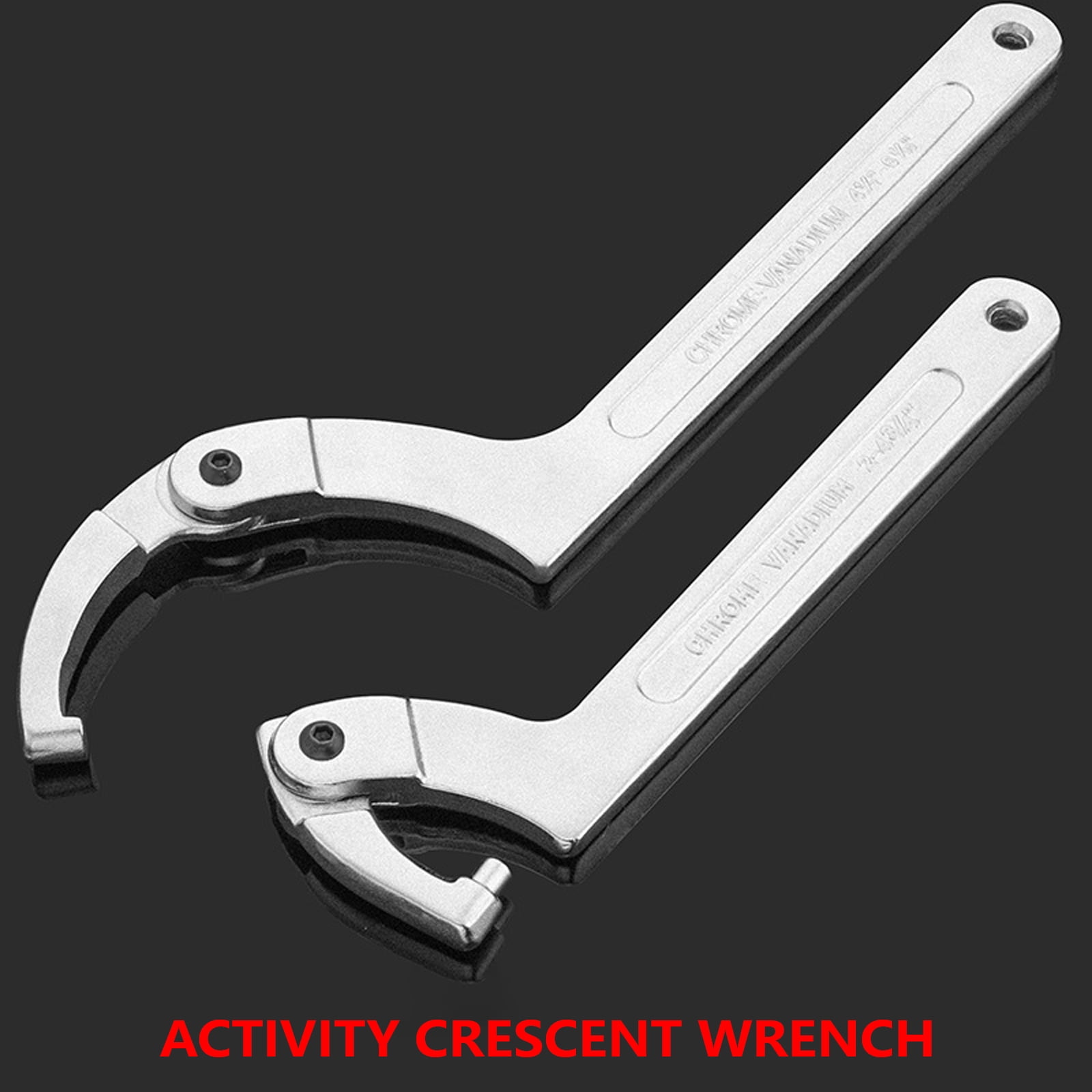 Adjustable C Hook Spanner Wrench Nut Bolts Hand Tool Stainless Steel Hand Tool Adjustable Wrench Hook Auto Tool