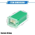 thumbnail image 6 of Unique Bargains 10 Pcs Standard Box Shaped Fuse 40 Amps Universal for Pickup Truck Cars SUV Durable Plastic Metal Green, 6 of 6