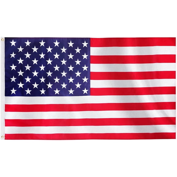 FRF 3x5 American Flags for Outside 3' x 5' Ft USA  US Flag God Bless America, Indoor Vivid Color Double-Stitched Edges Brass Grommet with Two Brass Grommets