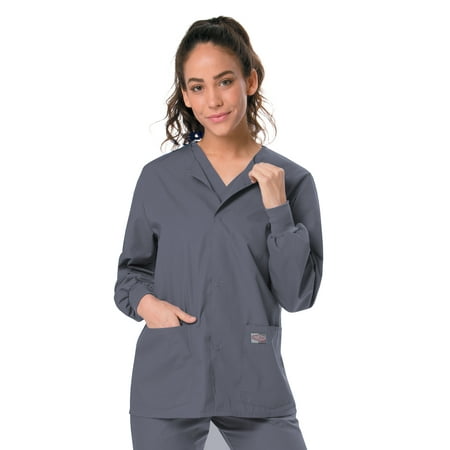 Landau Scrub Zone Unisex Relaxed Fit 2-Pocket Snap-Front Scrub Jacket 75231