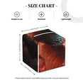 thumbnail image 3 of Picia Sunset Blossoms Phoenix Perch Pattern Tissue Box Cover,PVC Leather Square Holder,Tissue Box Holder with Magnetic Bottom,Facial Paper Organizer Dispenser-5.2"X5.2"X5.2", 3 of 8
