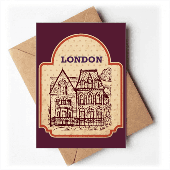 Building sketch UK London Stamp Greeting Cards You are Invited Invitations