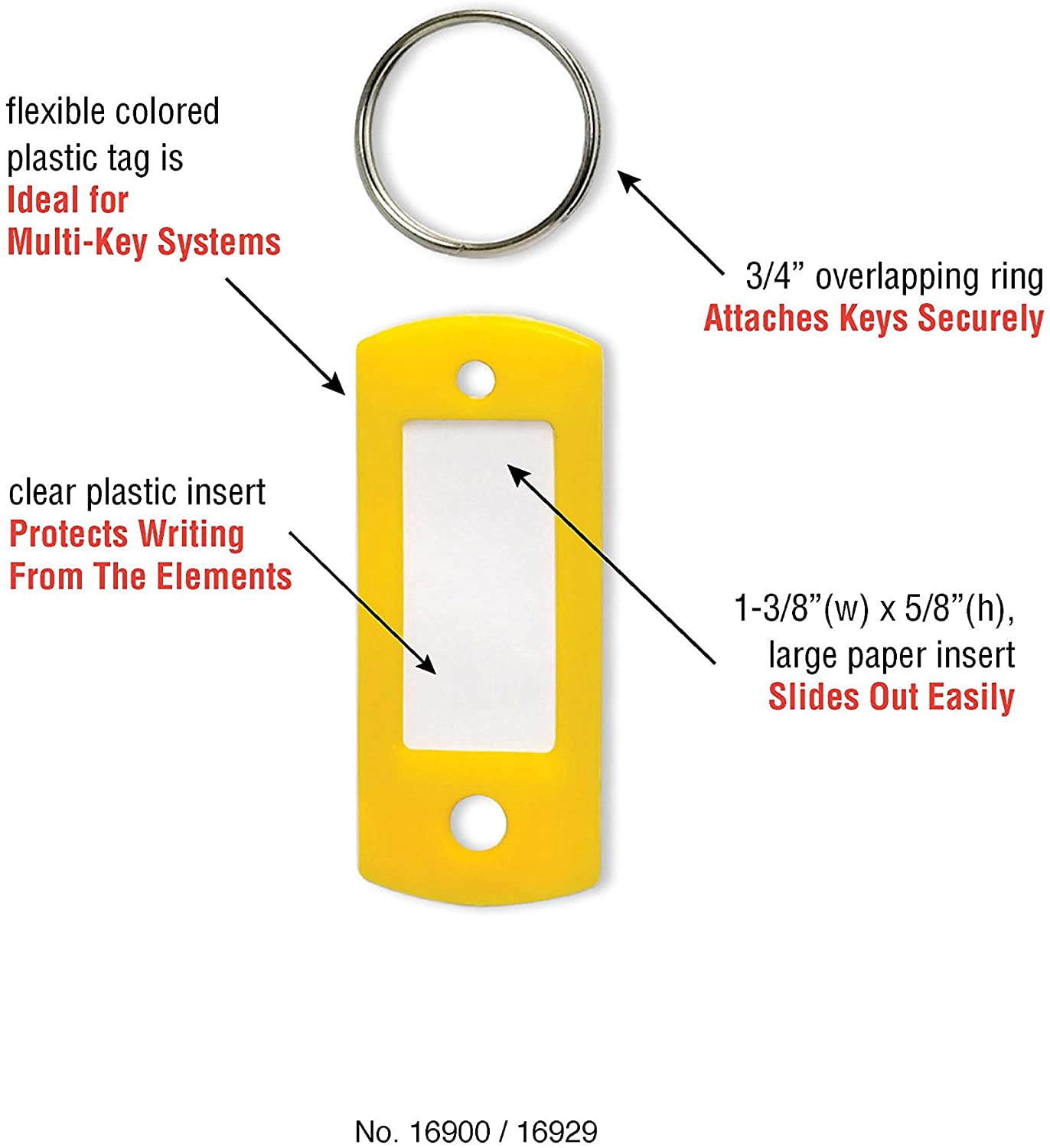 LUCKY LN Key Tag w/ Overlapping Rin Refill