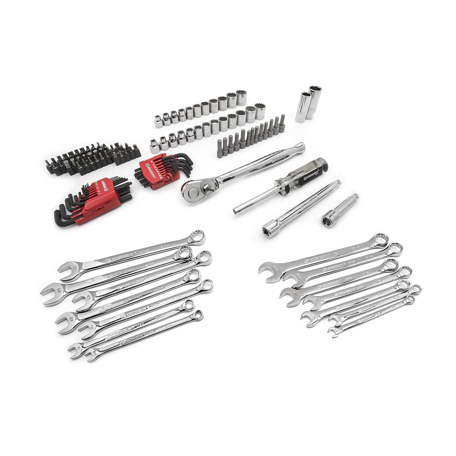 Crescent Professional Garage Handtools Home SAE/Metric 128Piece Tool