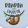 thumbnail image 4 of Inktastic Pawpaw Loves Me Cute Sloth and Baby Boys or Girls Baby Bib, 4 of 4