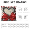 thumbnail image 5 of Leisuo 's s Decor Red Hearts Love Bowknot Decorative Pillowcases for Home Sofa Decoration G442-18 white, 5 of 5