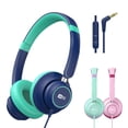 thumbnail image 1 of MEE audio KidJamz KJ45 Auriculares de escucha segura para niños con limitador de volumen y micrófono, auriculares supraaurales ajustables para niños con cable y conector de 3,5 mm para aprendizaje en, 1 of 5