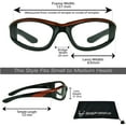 thumbnail image 2 of Bikershades Motorcycle Biker Day Night Safety Glasses Orange Men Women HD & Clear, 2 of 6